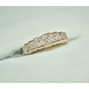 New 1 Carat Princess-Cut 14K Gold Diamond Ring